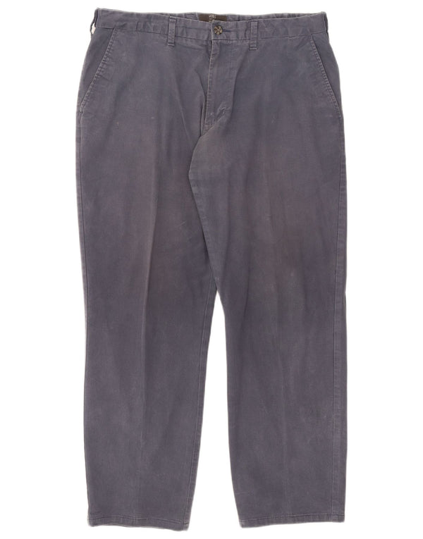 Pantaloni chino dritti da uomo Marks & Spencer W36 L29 cotone blu navy
