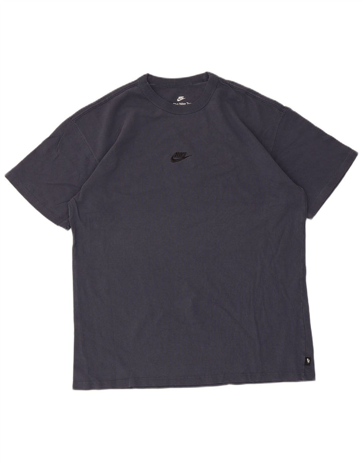 T-shirt Nike da uomo vestibilità ampia, top in cotone blu navy medio