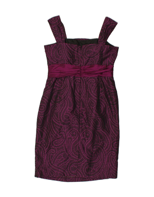JOHN BENTLEY Womens Sleeveless Bodycon Dress UK 16 Large Purple Paisley