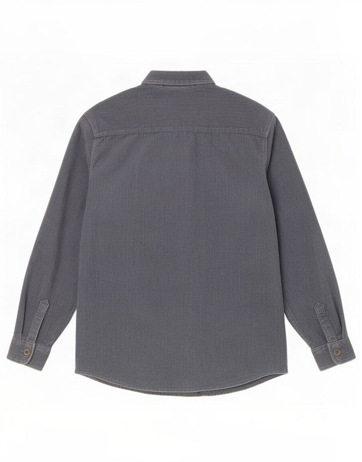 Camicia Zara da uomo in velluto a coste in cotone blu medio