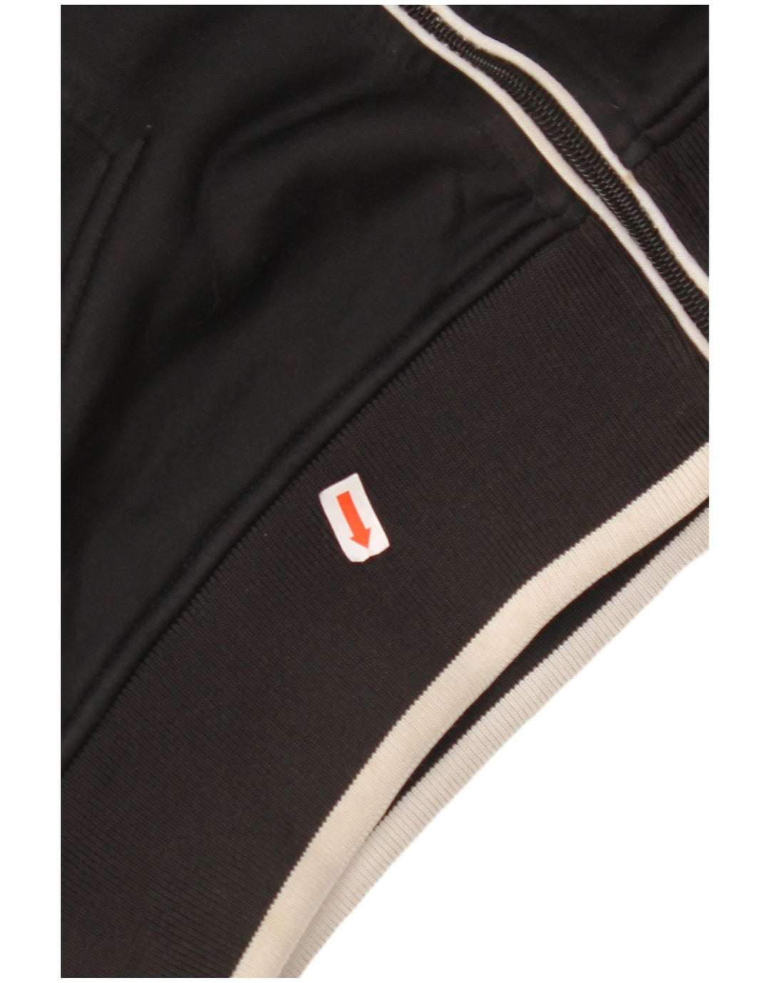 JACK & JONES Felpa con cappuccio e zip da donna UK 14 Medium Nero Colorblock