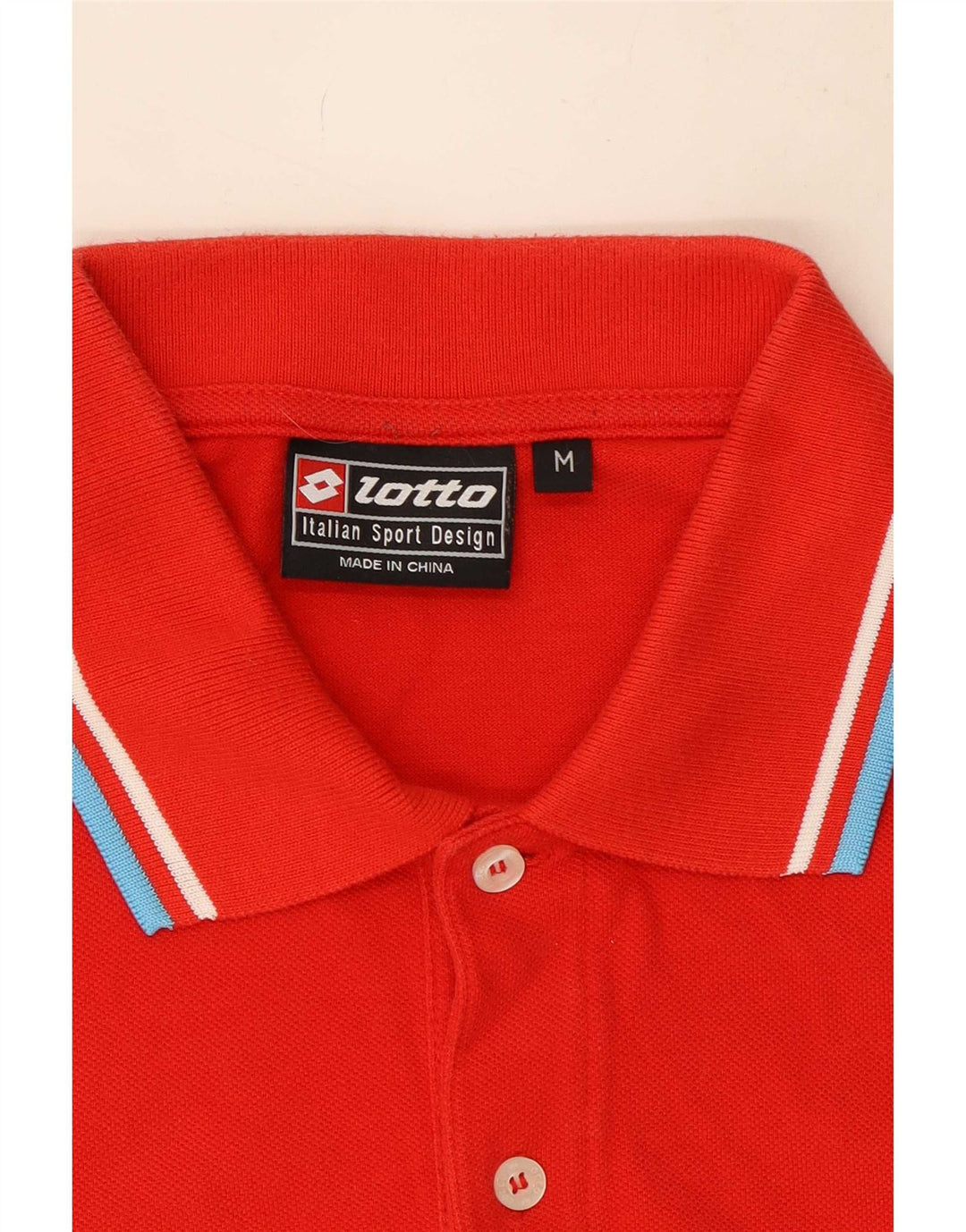 Polo da uomo Lotto a righe rosse medie