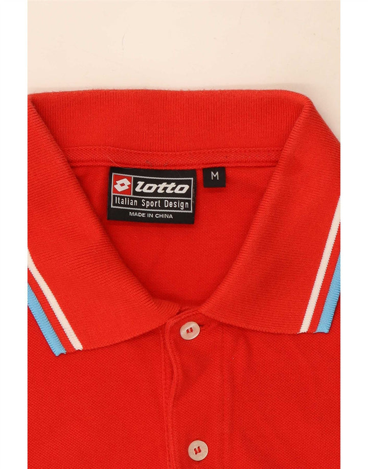 Polo da uomo Lotto a righe rosse medie