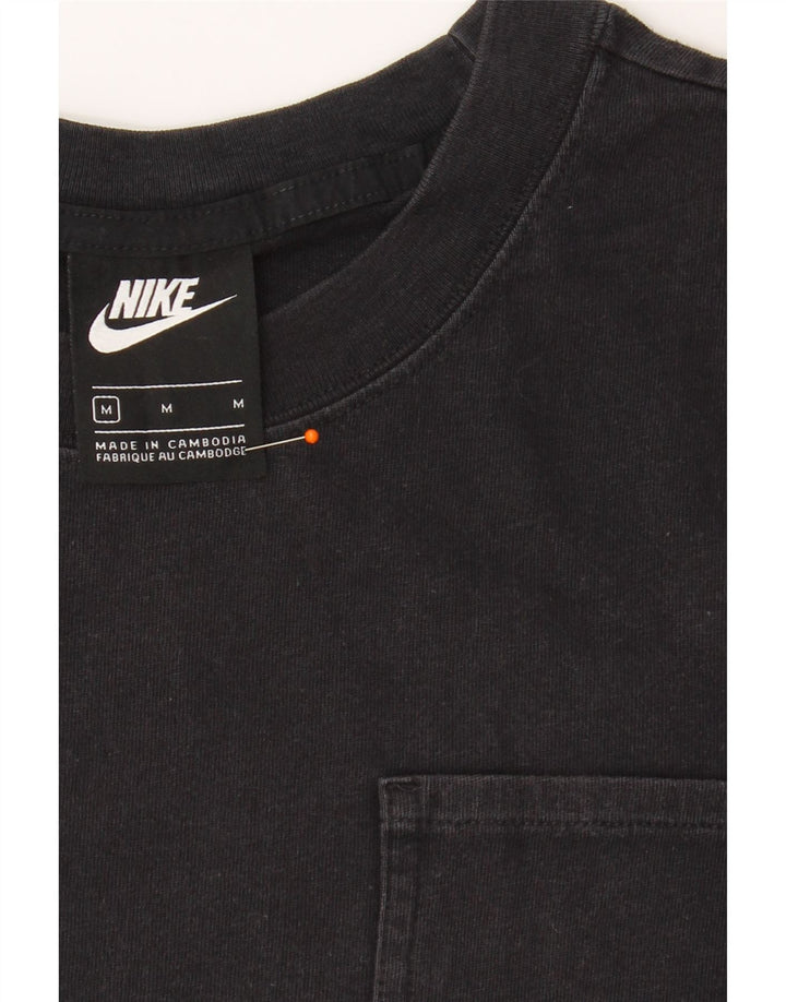 NIKE Womens Crop T-Shirt Top UK 14 Medium Black Cotton Vintage Nike and Second-Hand Nike from Messina Hembry 