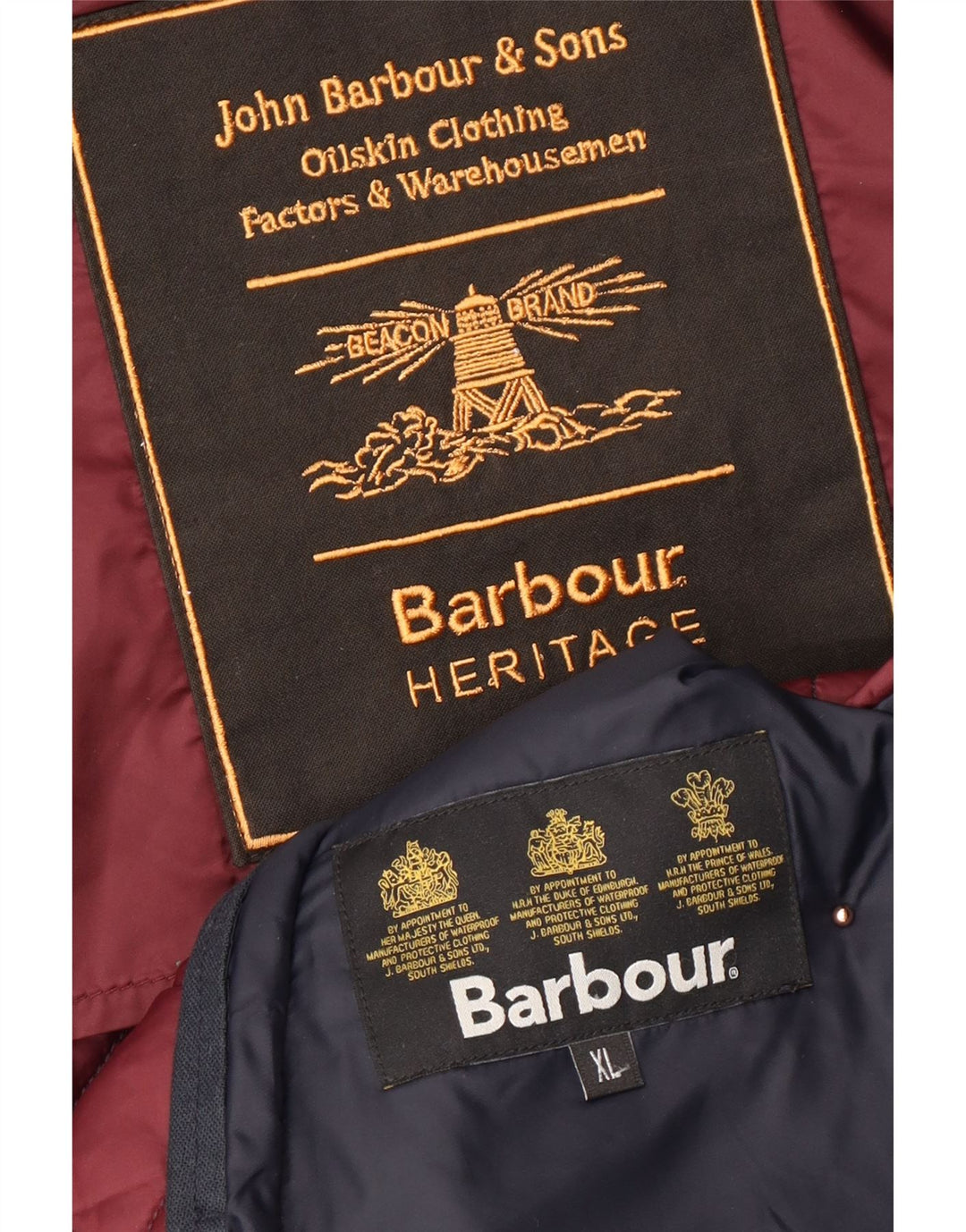 BARBOUR Giacca trapuntata Heritage da uomo UK 42 XL Blu navy