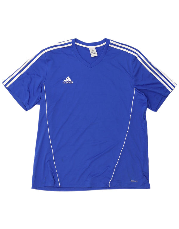 T-shirt ADIDAS da uomo Climalite Top 2XL blu poliestere