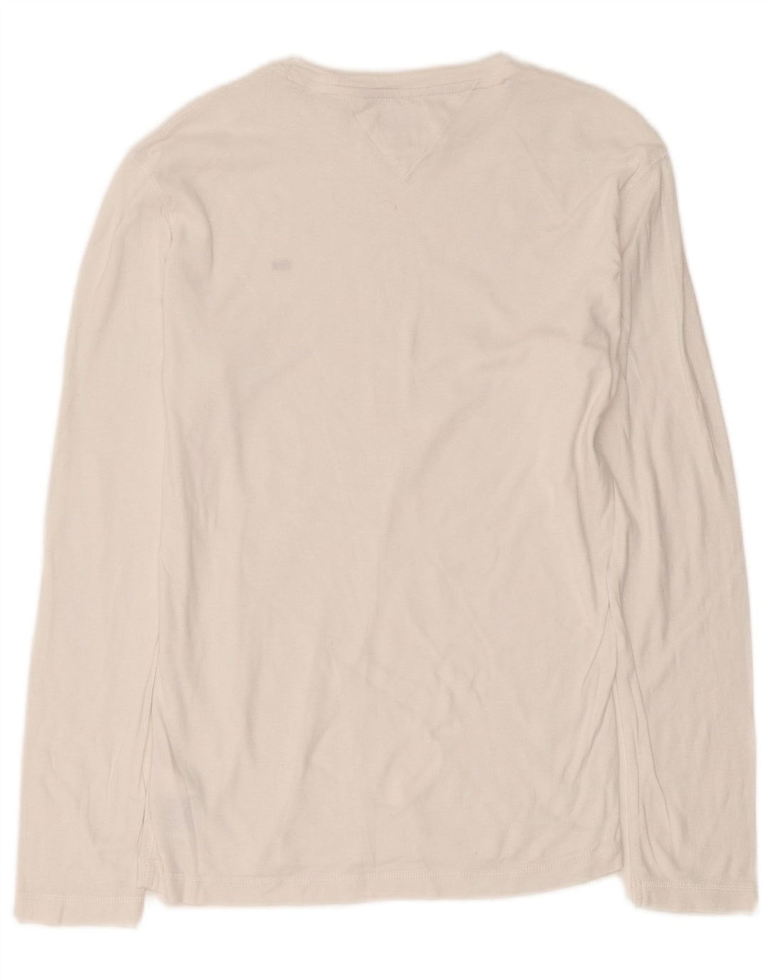 Tommy Hilfiger Uomo Top Manica Lunga Grande Cotone Bianco