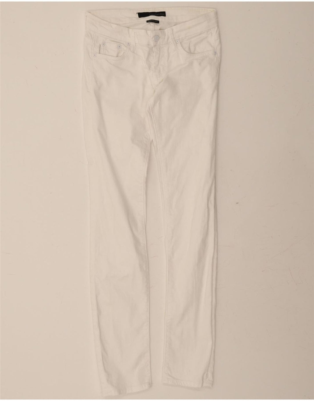 CALVIN KLEIN Womens Regular Skinny Jeans W26 L32 White Cotton Vintage Calvin Klein and Second-Hand Calvin Klein from Messina Hembry 