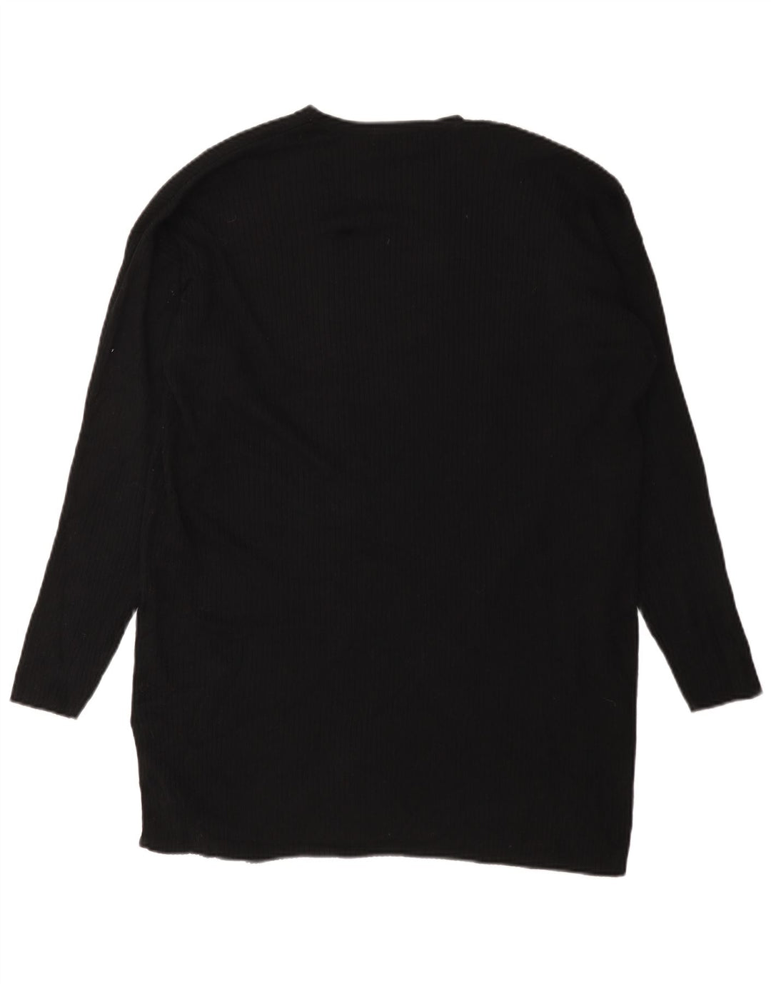 Maglione cardigan aperto lungo da donna Marks & Spencer UK 16 grande nero