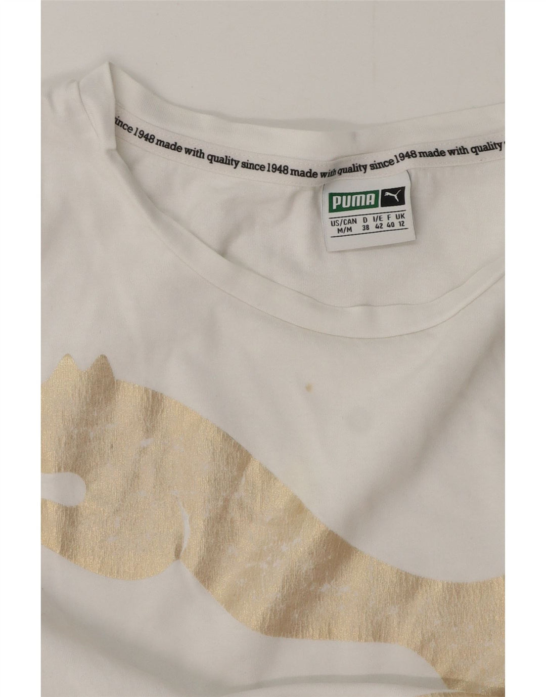 T-shirt grafica da donna PUMA Top UK 12 Medium White