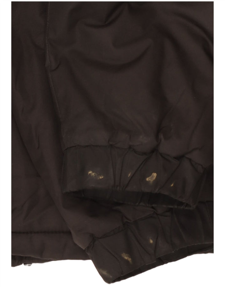 Giacca a vento con cappuccio grafico da uomo Kappa UK 40 grande poliestere nero