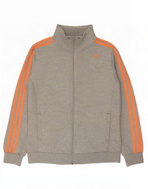 Giacca da ginnastica Adidas Climalite da donna UK 12/14 Grigio medio chiazzato
