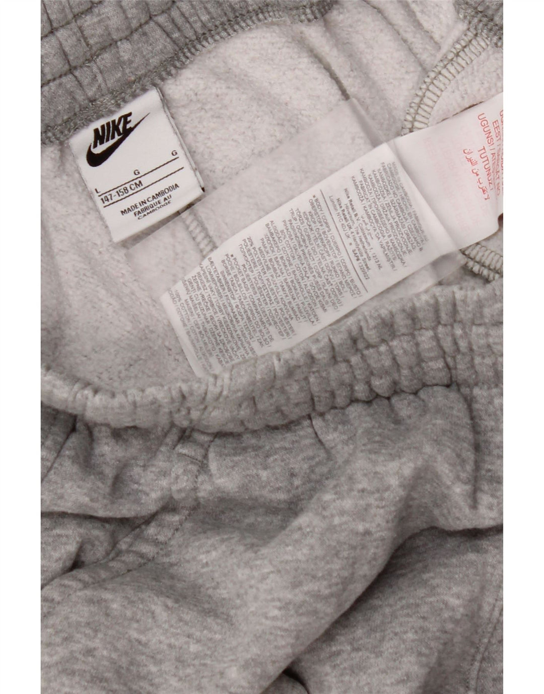 Pantaloni da tuta da ragazzo NIKE Joggers 12-13 anni Large in cotone mélange grigio