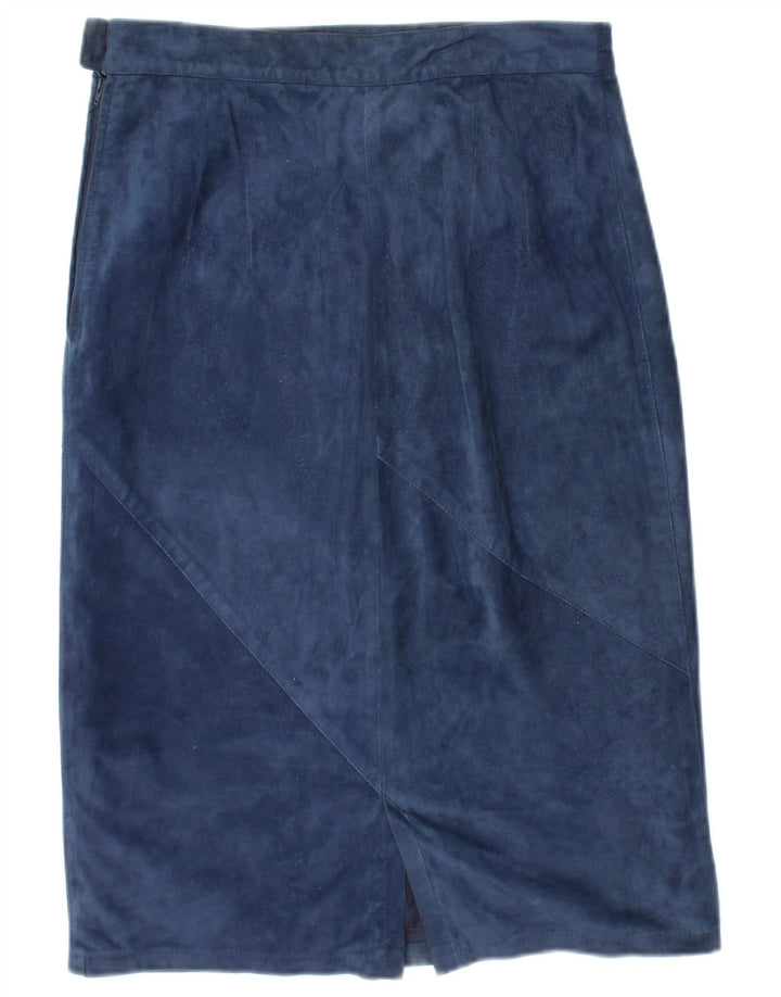 Set gonna 2 pezzi in pelle scamosciata da donna Robrik IT 44 medio W30 pelle blu navy