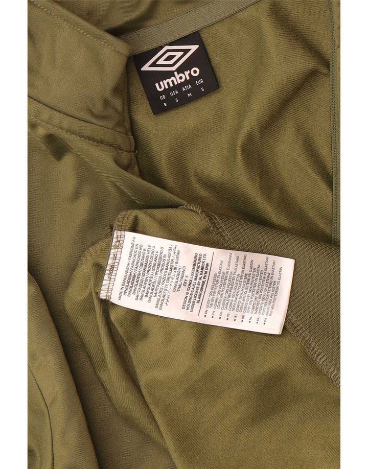 Umbro Felpa con collo con zip grafica da uomo Maglione piccolo poliestere kaki