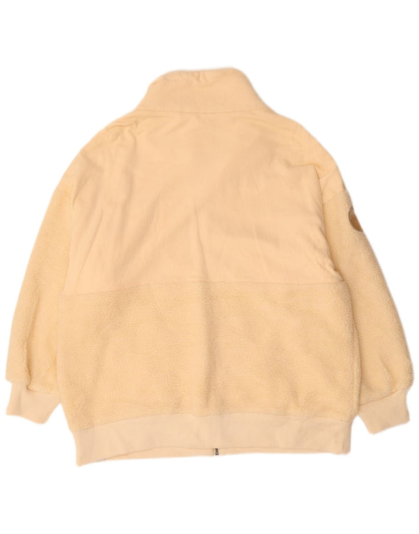 Giacca in pile da donna Fat Face UK 18 XL Poliestere bianco sporco