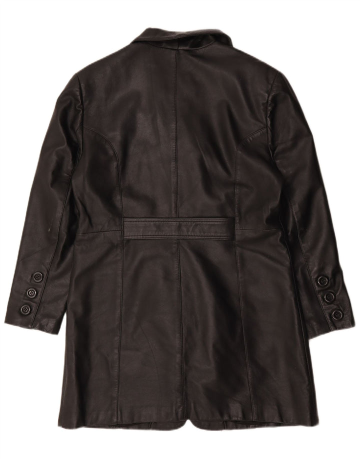 Cappotto in pelle da donna Akaso UK 18 XL Pelle nera