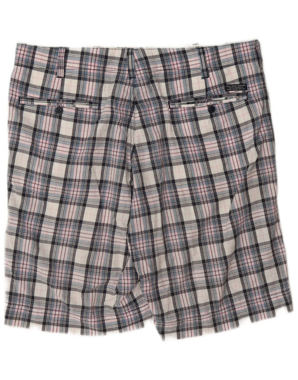 Polo Ralph Lauren Mens Chino Shorts W34 Large Multicoloured Check Cotton