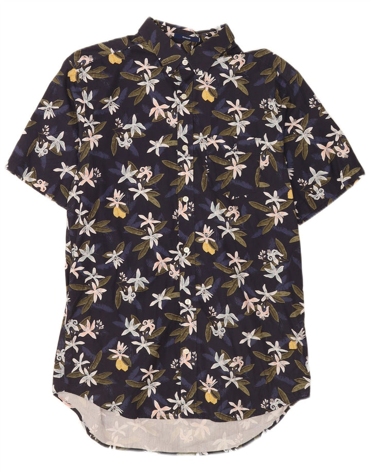 Gant Camicia a maniche corte da uomo taglia 39/40 15 3/4Blu medio floreale