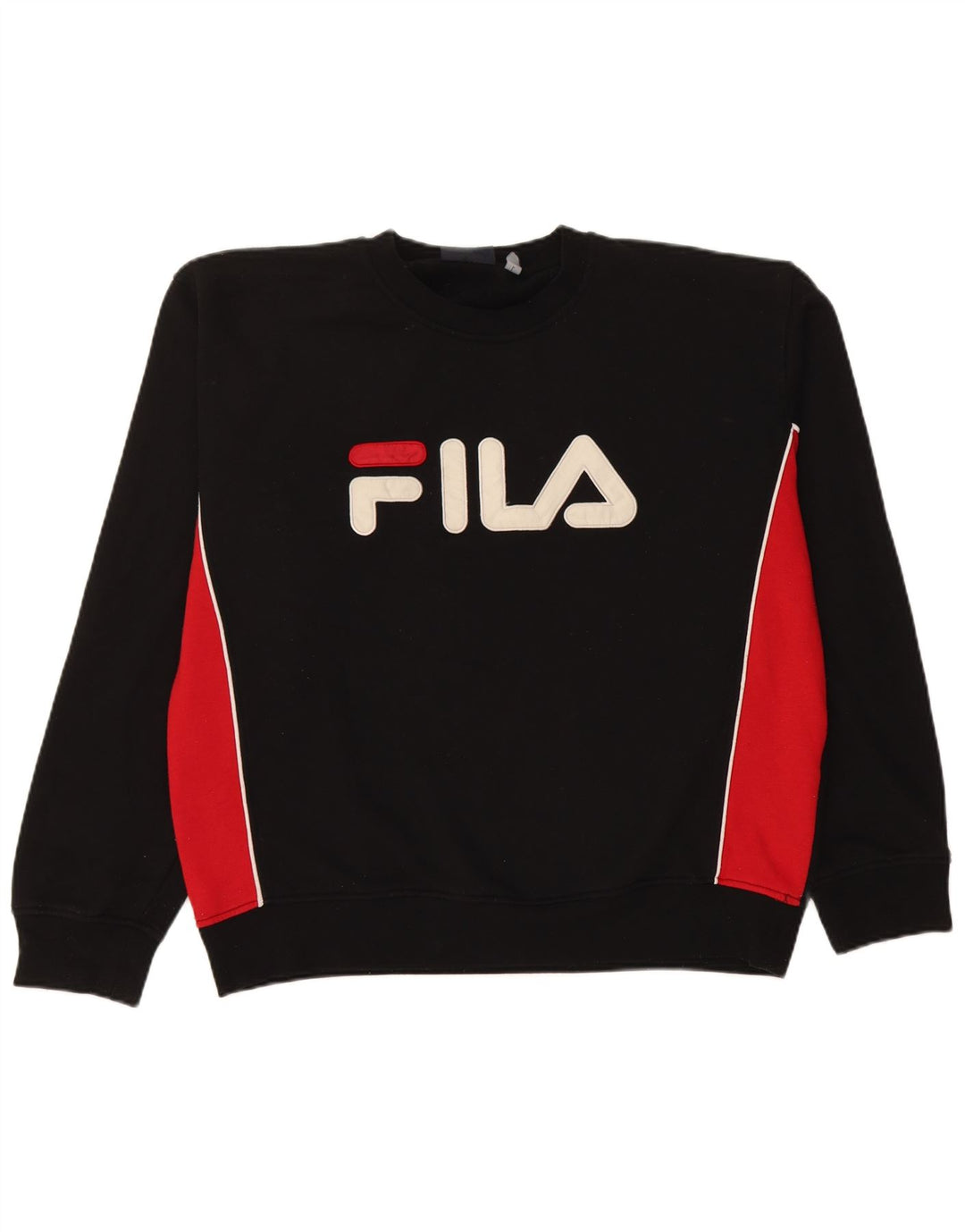 Fila Felpa grafica da uomo Maglione Large Nero Colourblock Poliestere