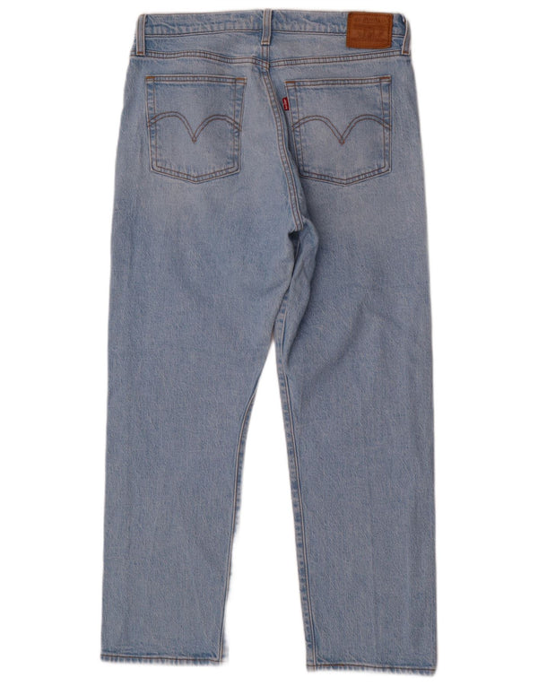 Jeans dritti con zeppa da donna LEVI'S W31 L28 cotone blu