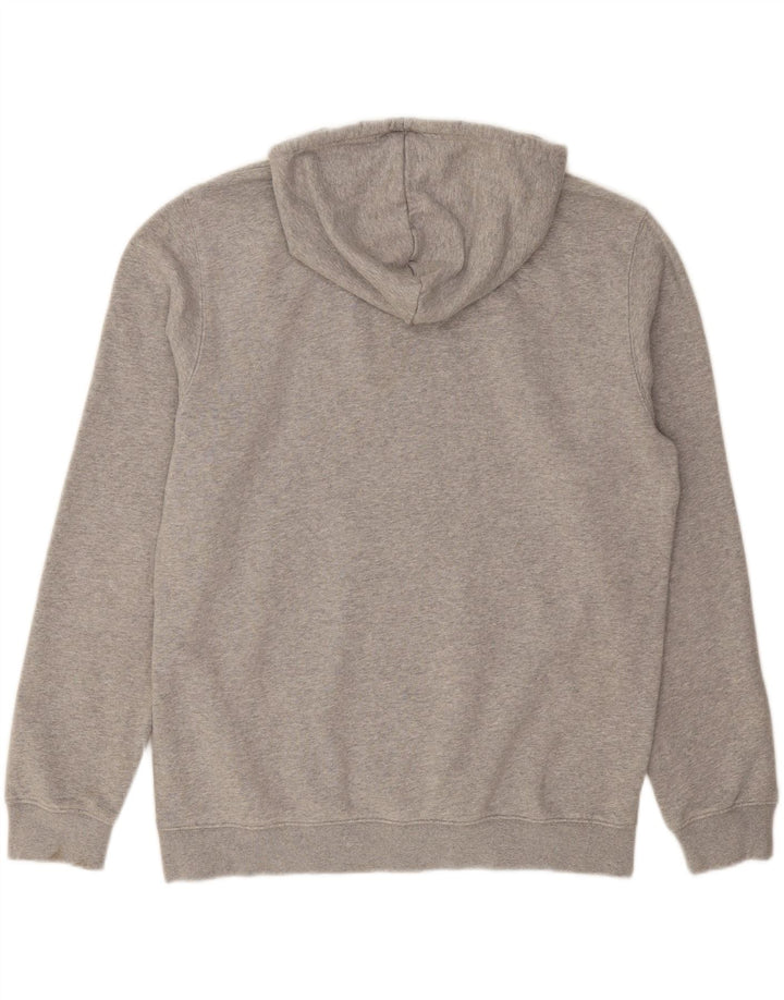 ADIDAS Mens Hoodie Jumper Large Grey Cotton