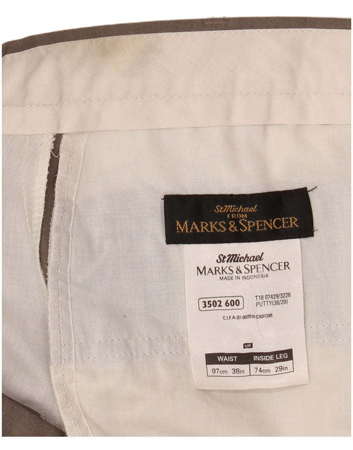 Pantaloni casual con pegging Marks & Spencer da uomo St. Michael W38 L29 Marrone