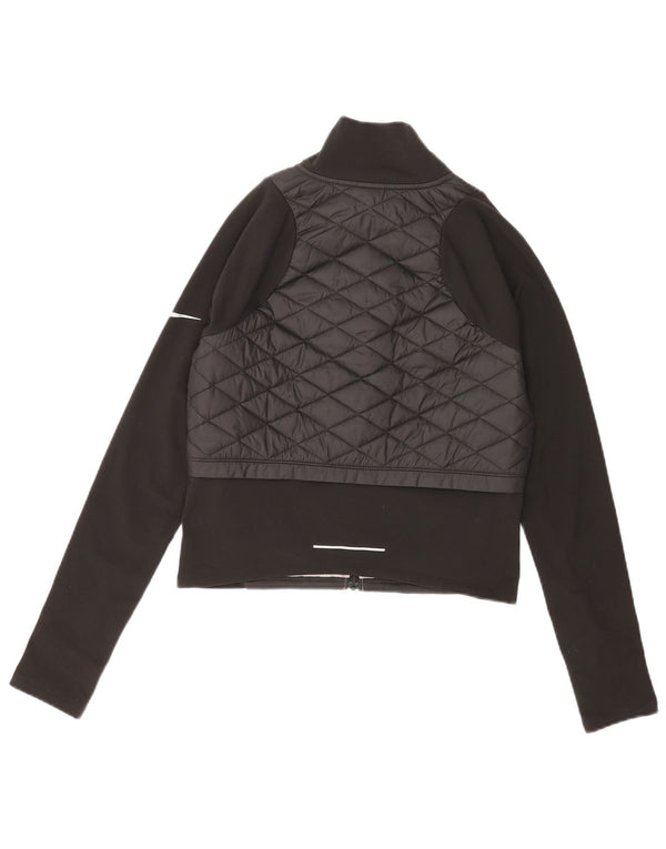Giacca da ginnastica imbottita da corsa Nike da donna UK 10 piccola in poliestere nero