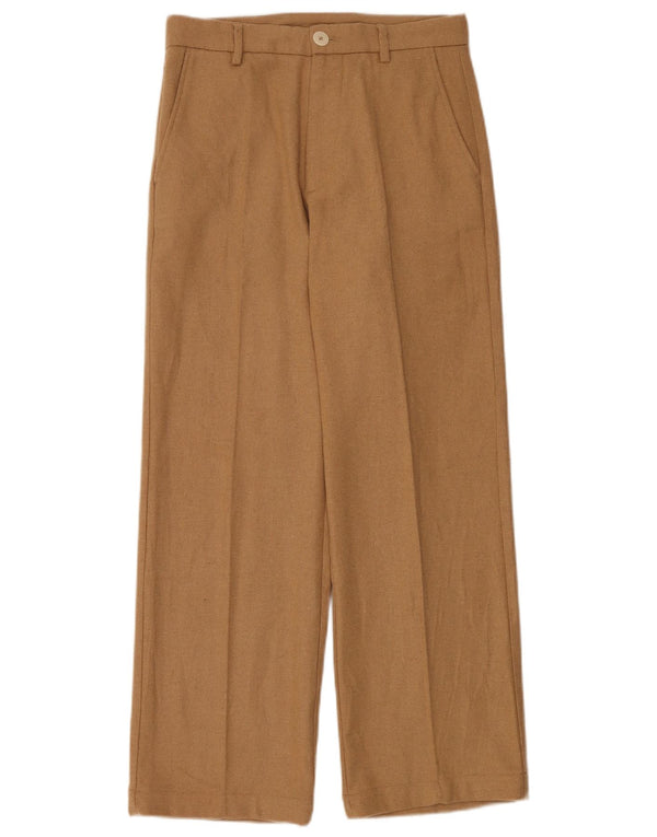 Pantaloni chino dritti da uomo Zara EU 38 Small W30 L30 Poliestere marrone