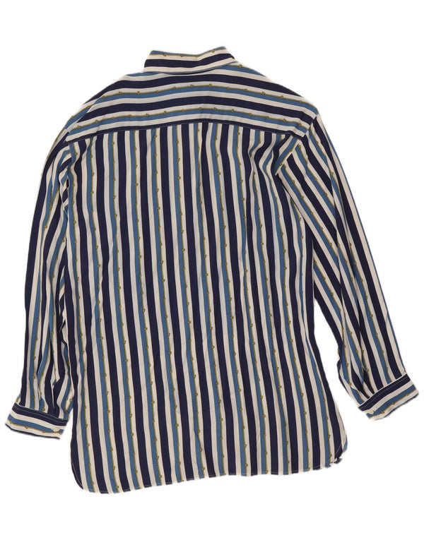 Marina Yachting Camicia da donna Camicetta UK 14 Viscosa a righe blu medio