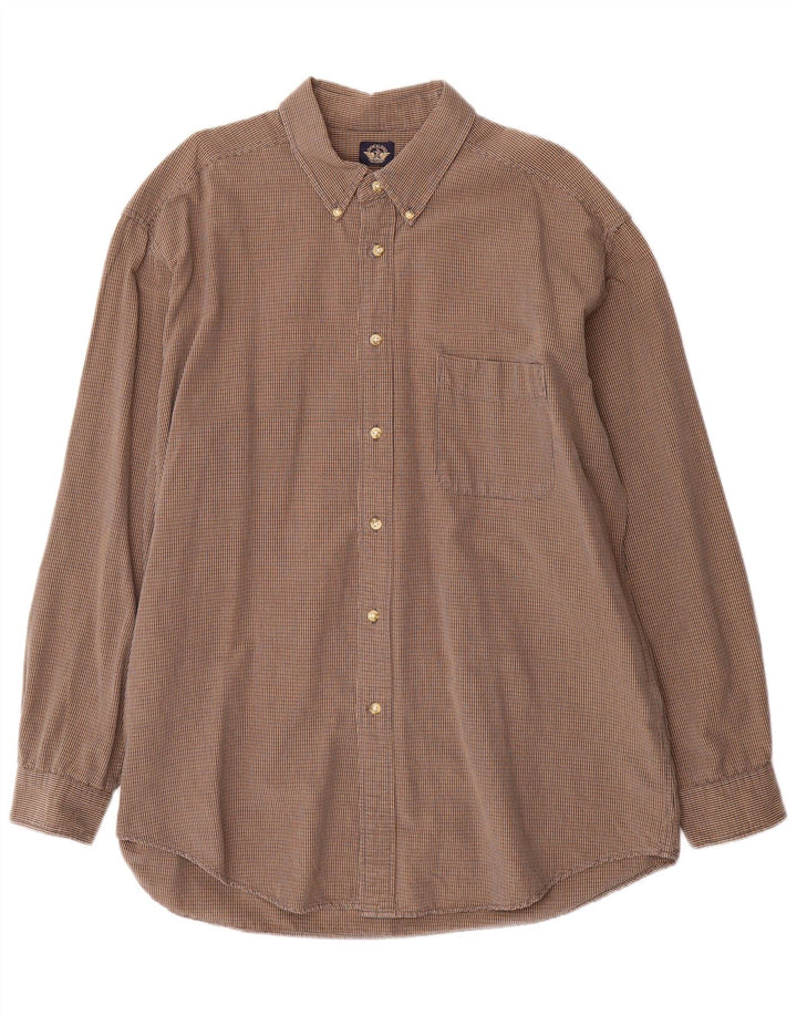 Camicia da uomo Dockers XL in cotone a quadri marrone