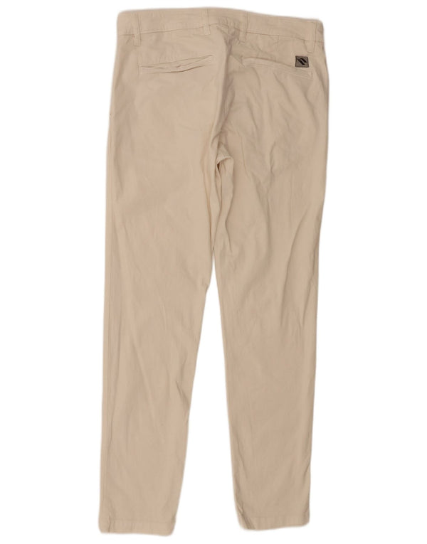 Pantaloni chino slim da uomo Zara EU 42 Large W32 L30 Cotone beige