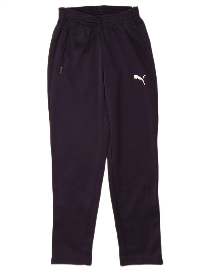 Pantaloni della tuta da ragazzo PUMA 9-10 anni in poliestere blu navy