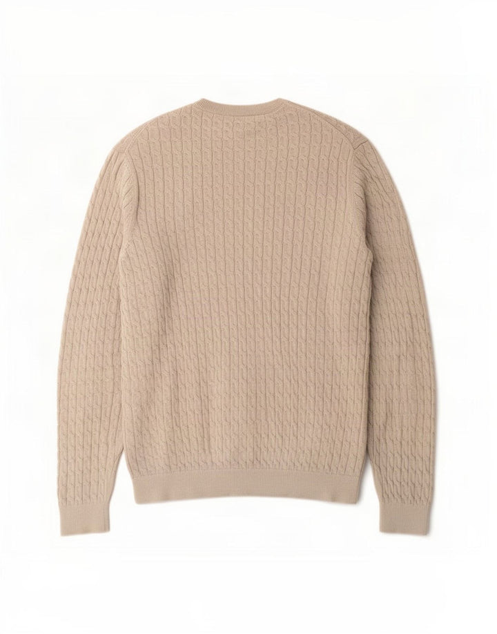 Maglione maglione girocollo da uomo Massimo Dutti in cotone grigio medio