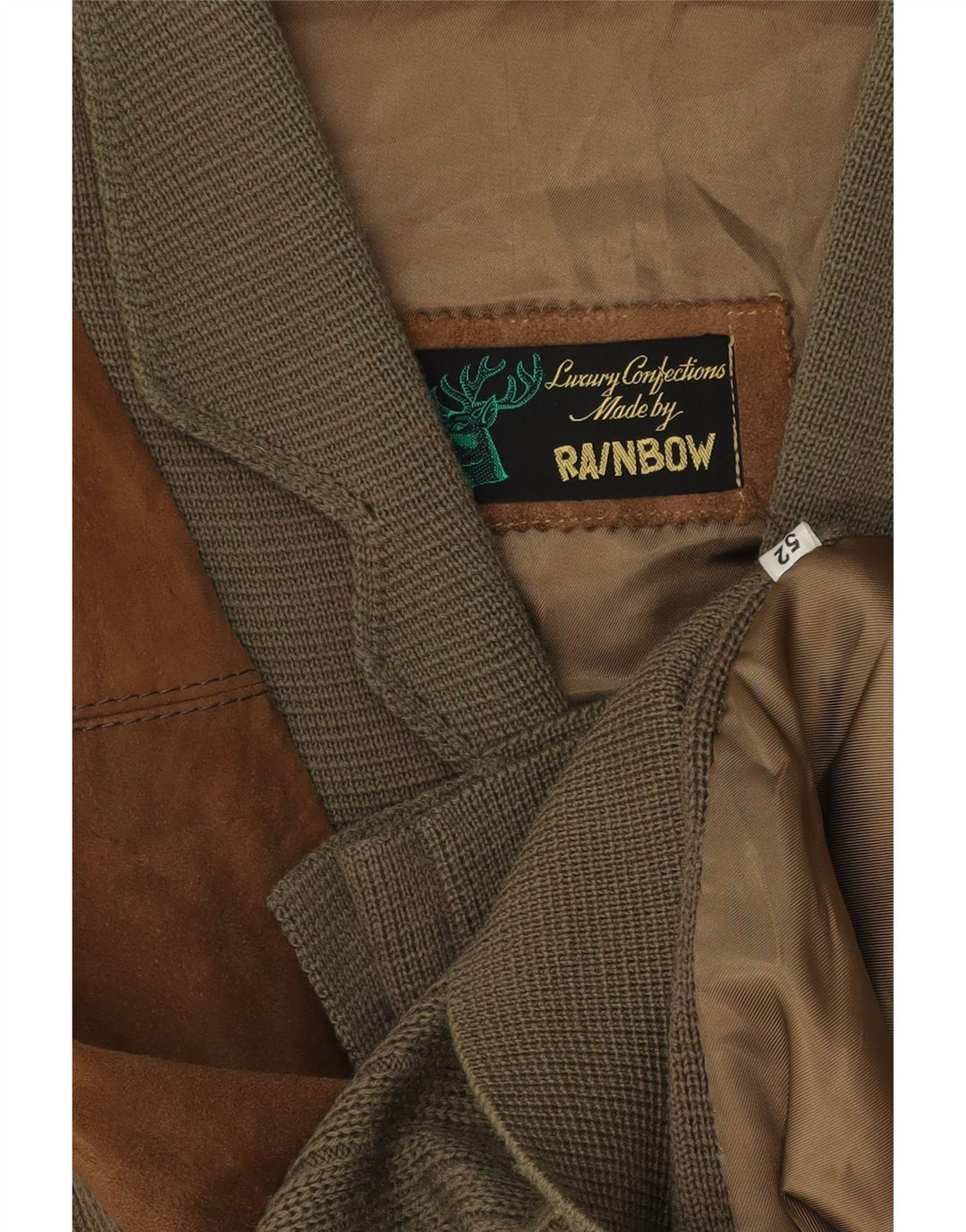 Maglione cardigan da uomo Rainbow IT 52 Large Brown Colourblock