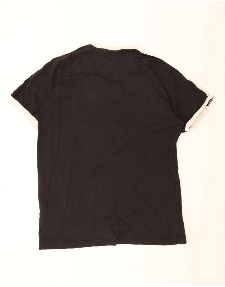 T-shirt Adidas da uomo Top Large in cotone nero
