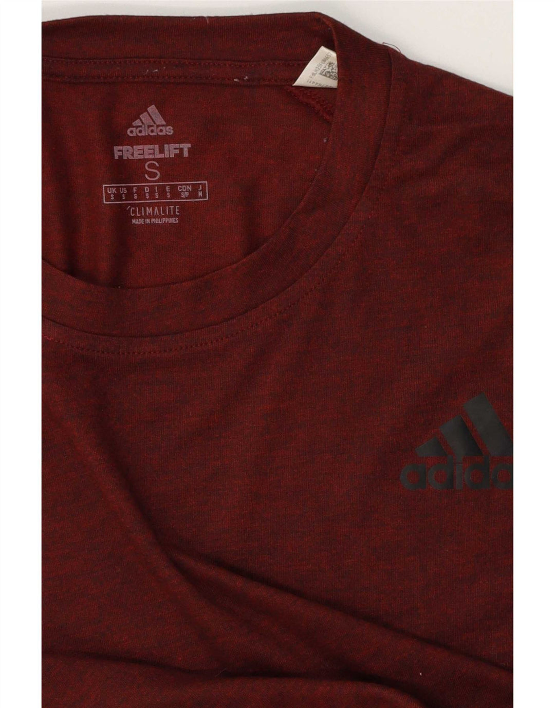 T-shirt Adidas Climalite da uomo piccola marrone chiazzata