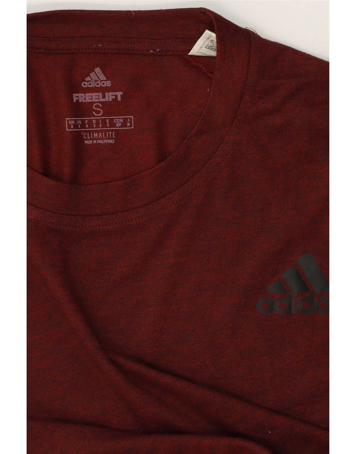 T-shirt Adidas Climalite da uomo piccola marrone chiazzata