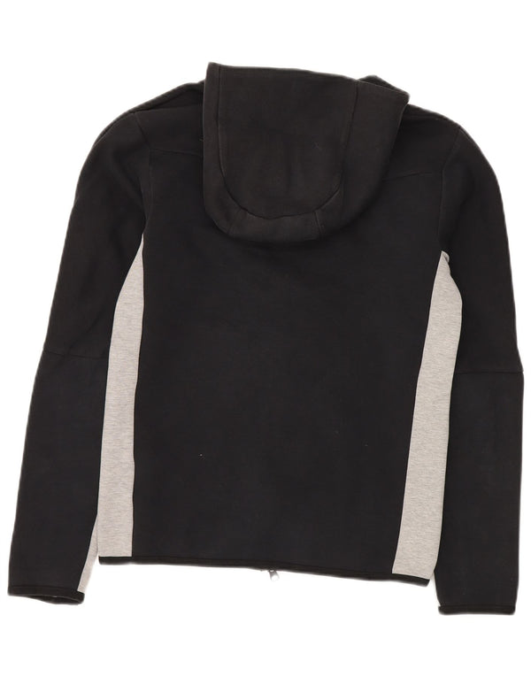 Nike Mens Zip Hoodie Sweater XS Black Colourblock Cotton