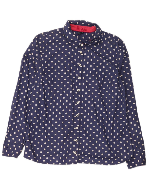 Camicia da donna Boden UK 18 XL Cotone a pois blu navy
