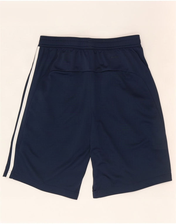 Pantaloncini sportivi da uomo Adidas piccoli in poliestere blu navy