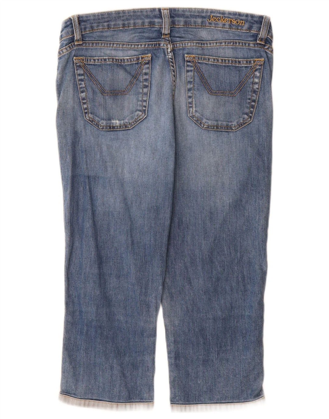 Jeckerson Jeans Capri da spiaggia da donna W28 L19 cotone blu