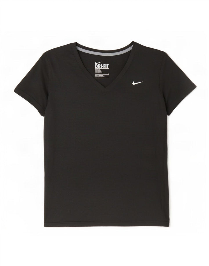 T-shirt Nike da donna con vestibilità regolare, UK 14, poliestere nero medio