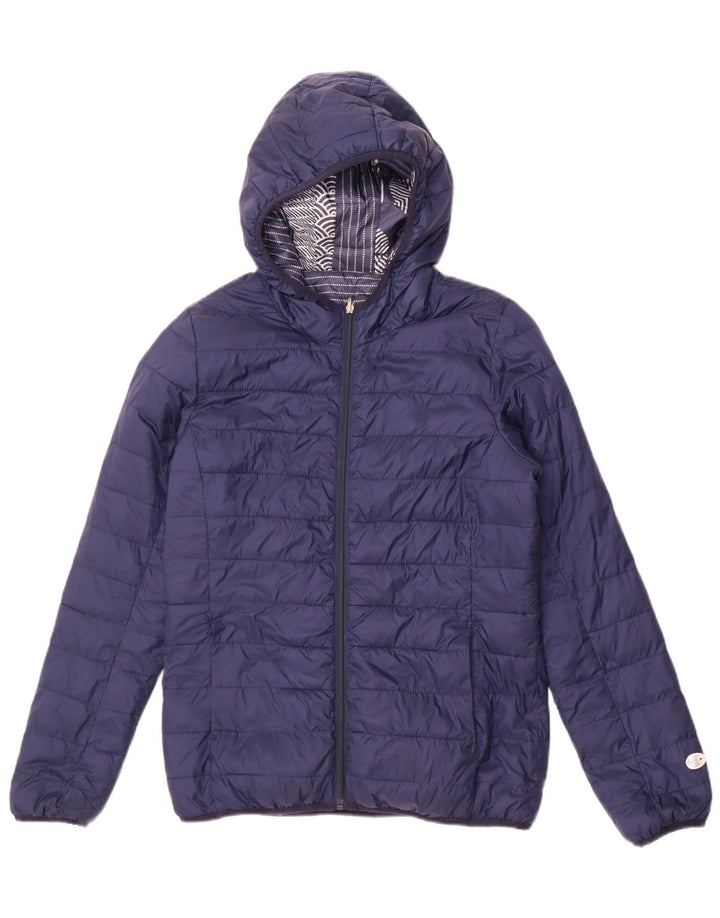 Giacca imbottita con cappuccio da donna Champion IT 46 Large Patchwork blu navy