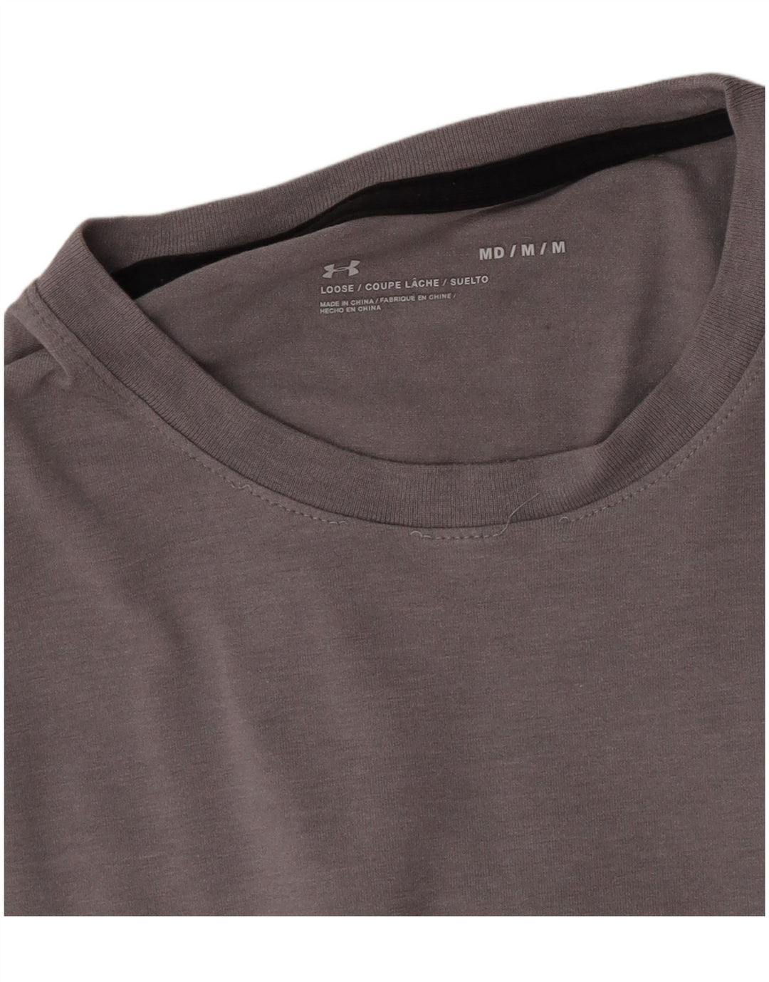 Maglietta grafica da uomo Under Armour a maniche lunghe grigio medio