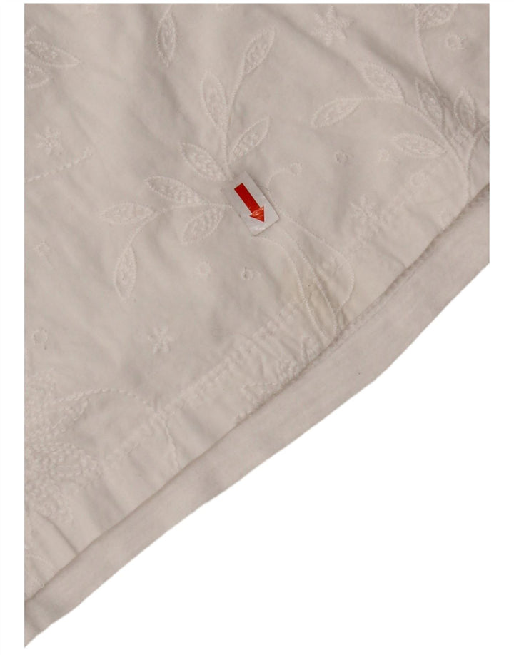 NAPAPIJRI Camicetta da donna con maniche a 3/4 Top UK 10 Piccolo bianco floreale