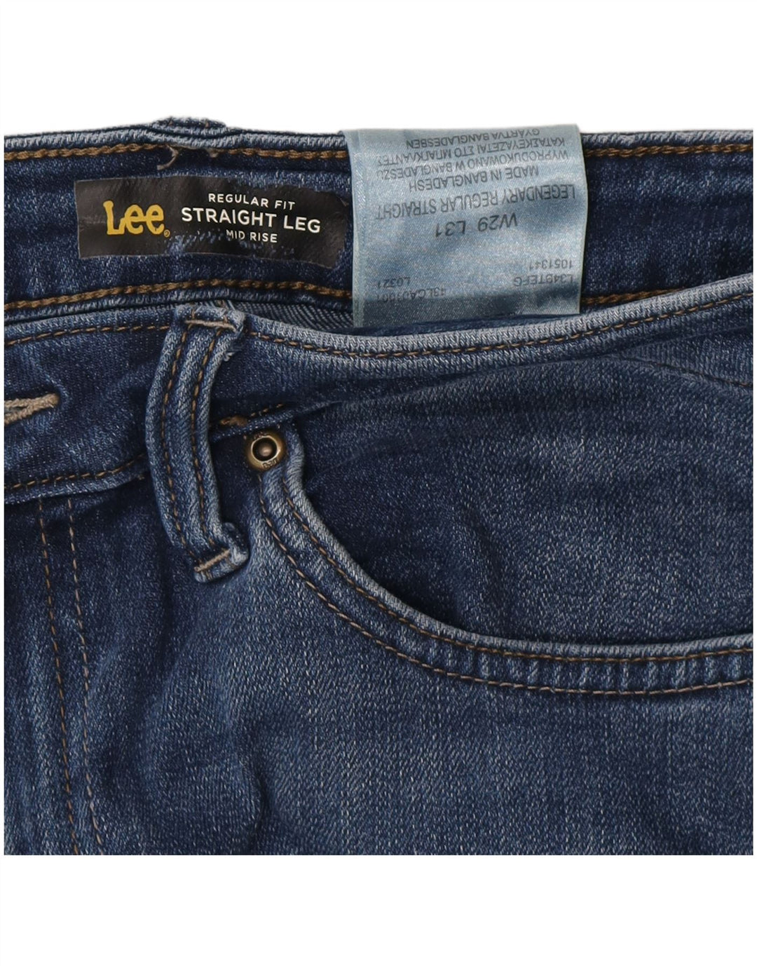 Jeans LEE da donna a vita media, vestibilità regolare, vestibilità regolare, W29 L31, cotone blu