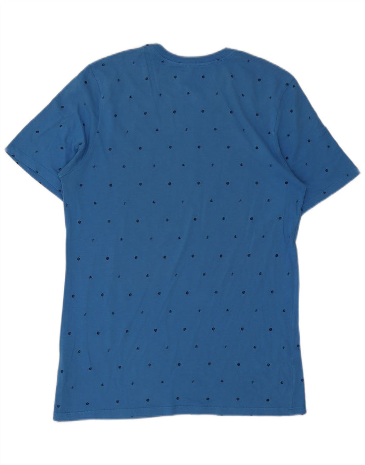 T-shirt grafica Nike da uomo con taglio atletico, top in cotone maculato blu medio