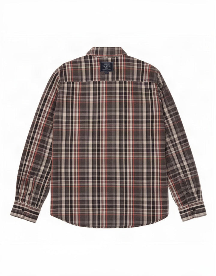 Camicia in flanella da ragazzo Timberland media 15-16 anni in cotone scozzese grigio
