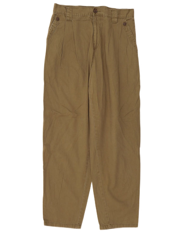 Pantaloni casual affusolati da donna Topshop UK 12 medi W30 L29 cotone kaki